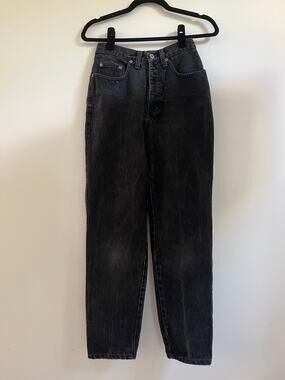 Vintage Express Bleus Black High Waisted Mom Jeans Denim Womens Size 5/6P